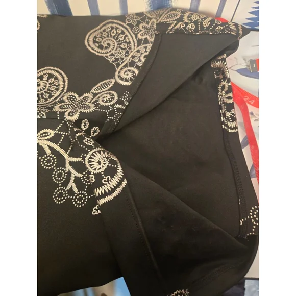 Women's Lularoe Elegant Black Gold Floral Pencil Skirt M - Picture 7 of 11